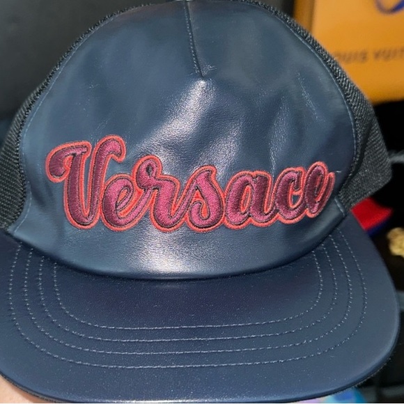 NWT Versace Leather Cap Unisex